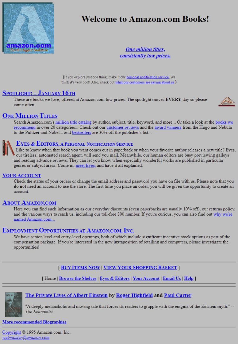 Die erste Bestellung bei Amazon